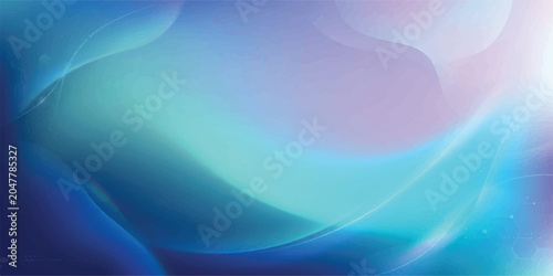 Obraz na plátně Abstract soft blue and violet liquid flow background with glowing highlights abs