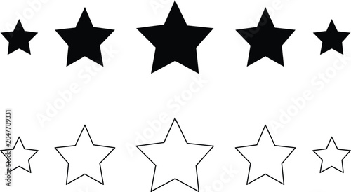 Foto 5 star ranking icon se vector art illustration