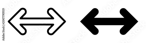 Foto Double-headed Arrows Vector Icons, Bidirectional Navigation Symbols, Left and Ri