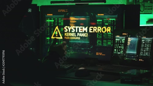 Hacker getting system error while trying to infiltrate a secure database system
