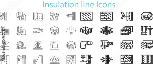 Foto Insulation line icons