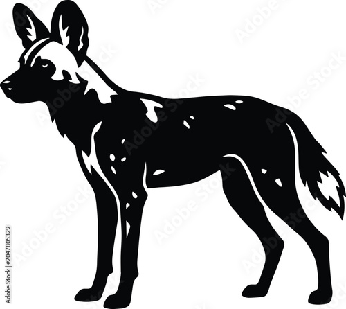 Wild Dog Silhouette Icon