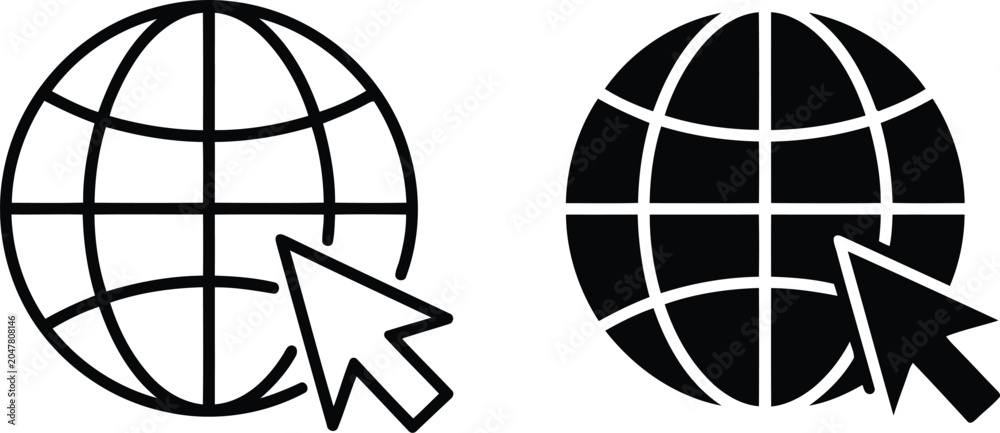 Obraz premium Globe network internet connection vector illustration.