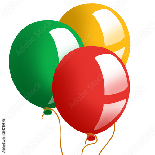 balloons clipart illustration for small children’s games	
and birthday parties.