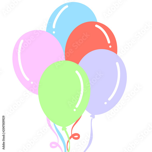 balloons clipart illustration for small children’s games	
and birthday parties.