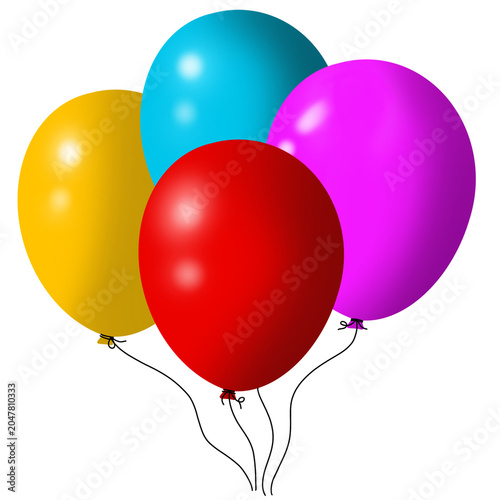 balloons clipart illustration for small children’s games	
and birthday parties.
