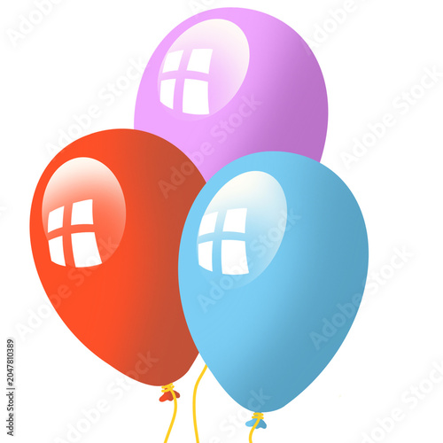 balloons clipart illustration for small children’s games	
and birthday parties.