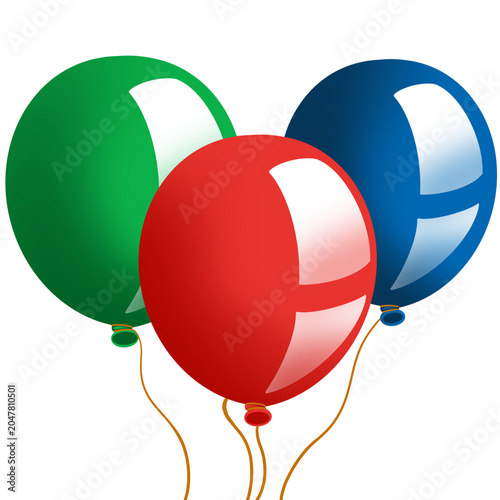 balloons clipart illustration for small children’s games	
and birthday parties.