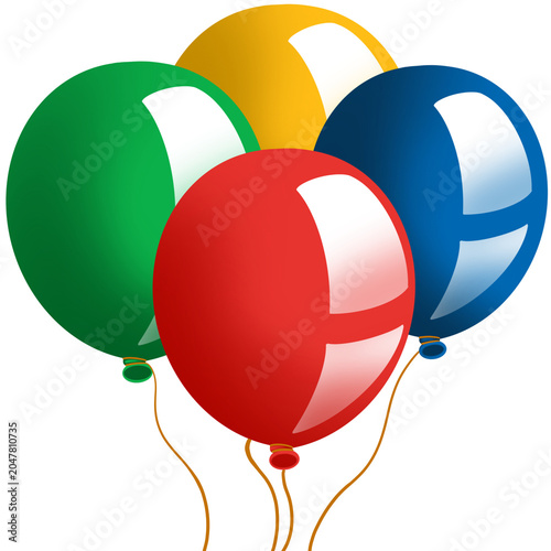 balloons clipart illustration for small children’s games	
and birthday parties.