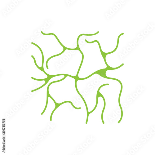 Neuron logo design template flat vector