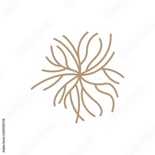 Neuron logo design template flat vector