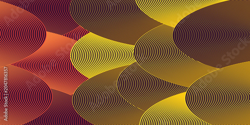 Fotografie Abstract Geometric Wavy Line Background