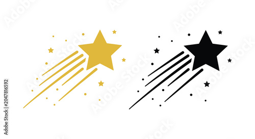 shooting stars vector illustration star astronomy cosmic