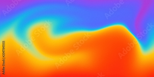 Vibrant abstract gradient background orange yellow and blue fluid color blend