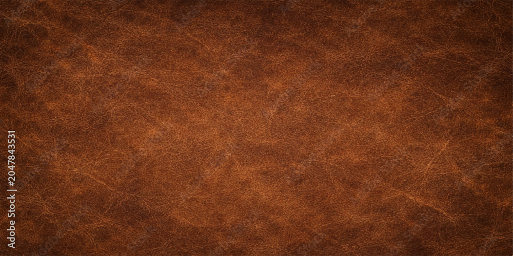 Fototapeta premium An antique brown leather texture background with a grungy, aged pattern reminiscent of old vintage parchment or a rough textured surface