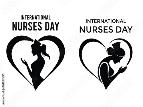 International Nurses Day Nurse Silhouette Healthcare