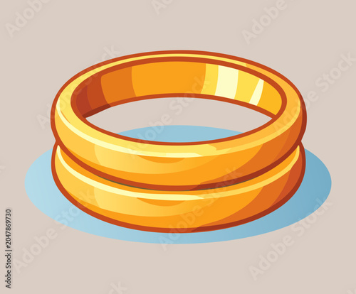Tableau sur toile double solid gold band rings eternal commitment token valuable merchandise icon
