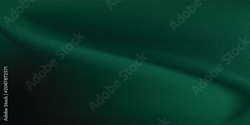 Abstract dark green background featuring a fluid grainy wave pattern, elegant forest-green gradients, and minimalist copy space.