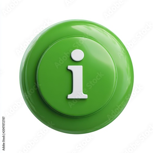 Glossy Green Information Icon