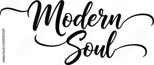 Photos Modern soul typography vector illustration on transparent background