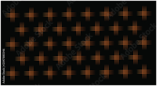Futuristic Glowing Cross Pattern – Seamless Geometric Grid Background Vector with Orange Light Effect for Modern Textile, Wallpaper, and Abstract Design