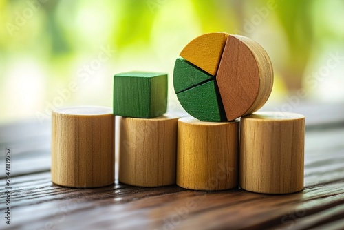 Growing green business market concept