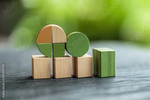 Growing green business market concept