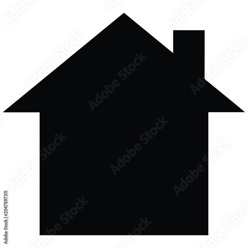 House vector silhouette illustration home dwelling property building architecture graphic art.