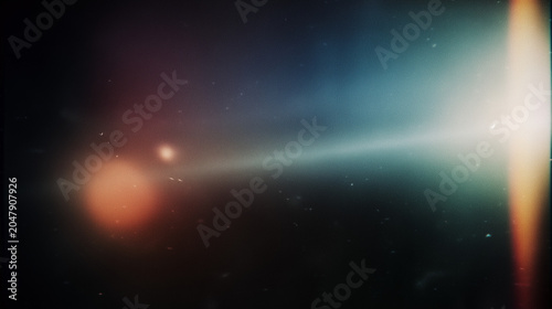 lens flare light effect with bokeh particles and gradient colors for photography and graphic design