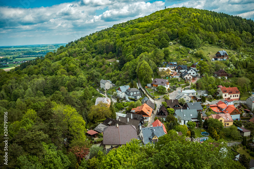 Принти на полотні View of historic Štramberk and surrounding hills in the Czech Republic