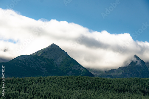 clouds over the mountains
