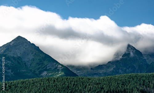 clouds over the mountains
