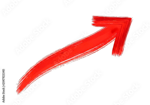 Bold Red Upward Arrow Pointing to the Right, Perfect for Directions or Highlights isolated on transparent background