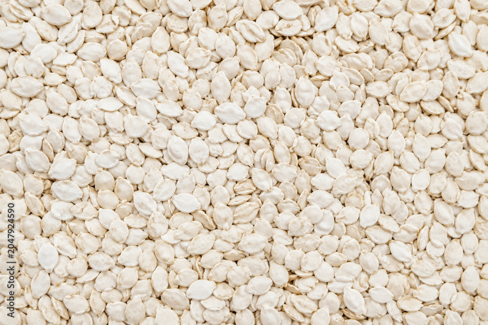 Fototapeta premium Egusi Seeds Full Frame White Seed Texture Background