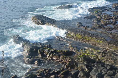 Volcanic Coastline and Pacific Ocean Landscapes of Rapa Nui, Chile