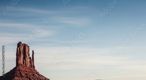 Monument Valley Rock Formation Under a Vast Sky.