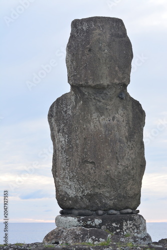 Moai Statues and Volcanic Landscapes of Rapa Nui, Chile