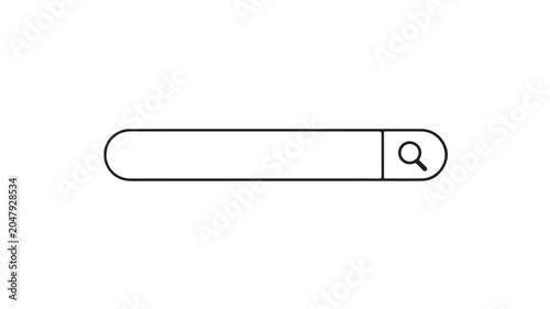Search Bar Icon Flat Vector Illustration for Web Design UI UX and Digital Navigation Interface Elements