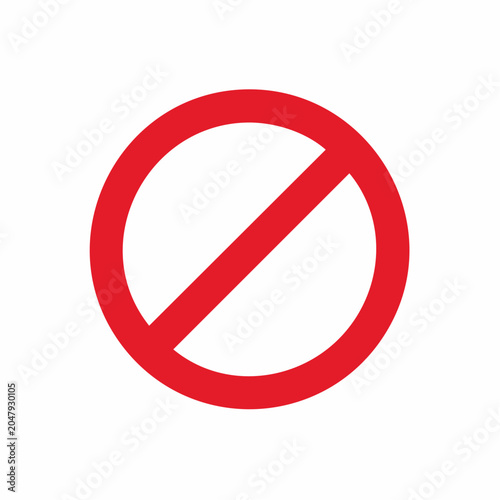 Red Prohibition Sign