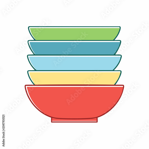 Stack of colorful bowls