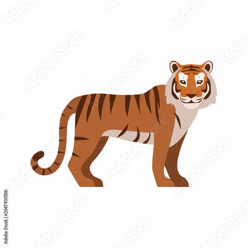 Stylized illustration of a tiger
