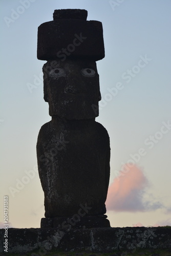 Moai Statues and Volcanic Landscapes of Rapa Nui, Chile