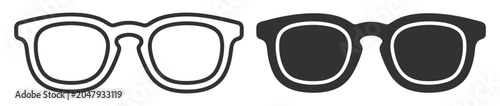 Fotografie pair of eyeglass frames eyewear vector illustration on transparent background