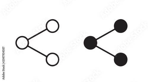 Minimal Share Line Icon for Social Media Communication and Content Distribution