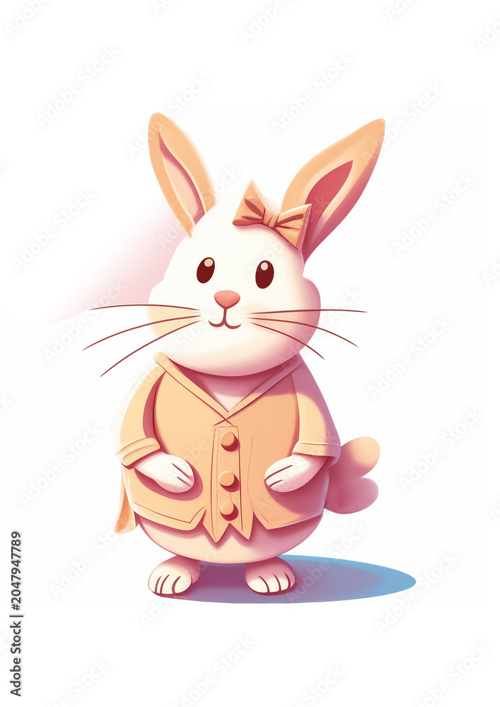 Fototapeta premium easter bunny with egg