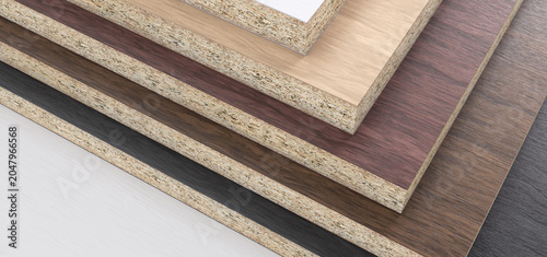 Pressed wood color catalog. Display banner. CGI.