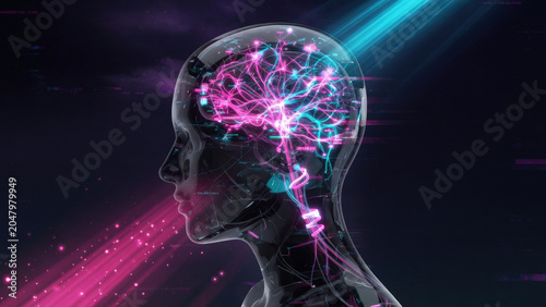Intelligenza artificiale e connessioni neurali: concetto di cervello digitale