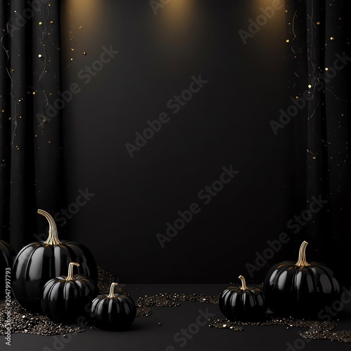 luxury halloween, halloween banner, premium halloween, black and gold, luxury branding, ecommerce banner, seasonal marketing, halloween promotion, elegant halloween, copy space