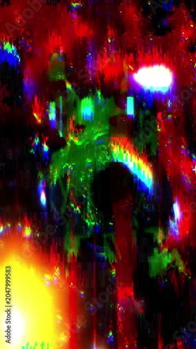 Glitch art style that uses digital or analog errors to create aesthetic designs vertical video
