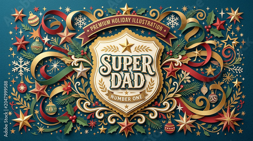 Super Dad Badge Design